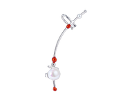 Pearl Enamel Ear Bone Clip Stud Earring